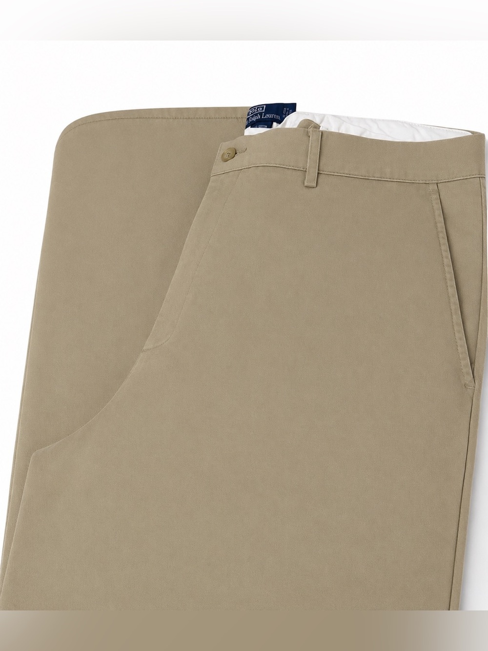 Ralph Lauren Polo Classic Chino Pants Khaki Tan Men’s Size 40x30 Flat Front - Picture 2 of 7